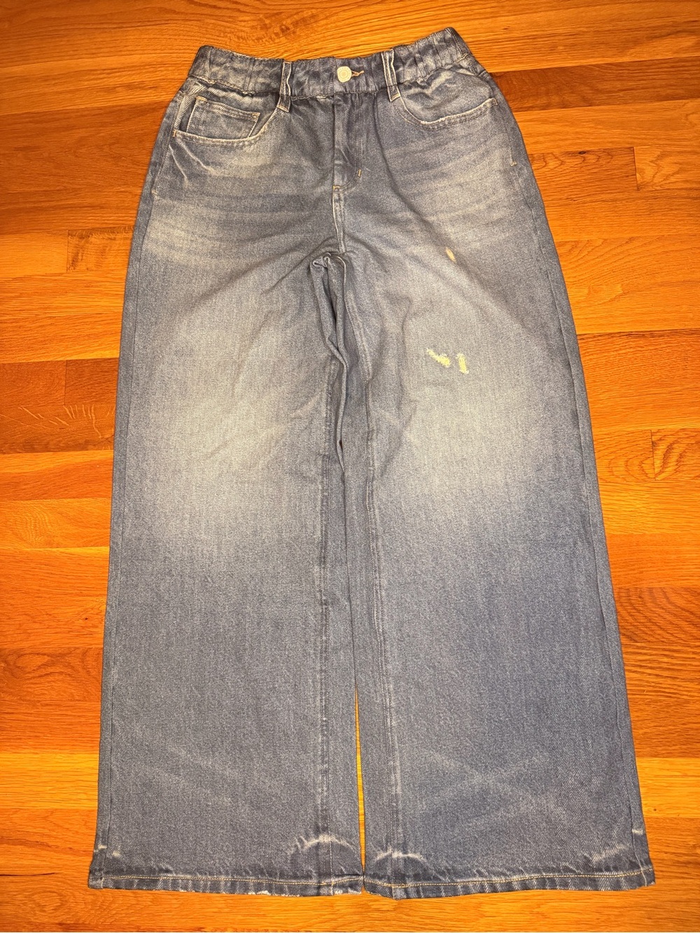 NWT Halara TikTok Viral Denim Print French Terry Sweatpants Jeans S Petite